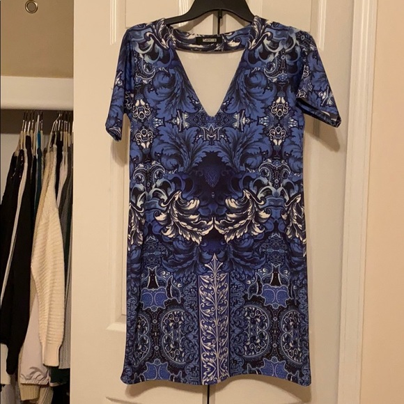 blue patterned dress - Picture 1 of 2